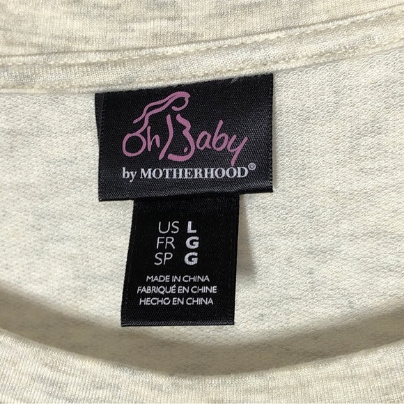Oh Baby by Motherhood Womens Lace Front Maternity Sweatshirt - Picture 4 of 5